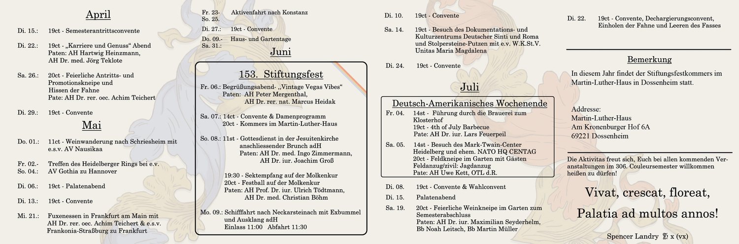 Semesterprogramm Seite 1